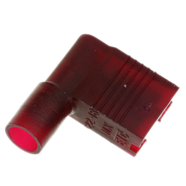 Pack of 10   0190060001  Connector, Quick Connect Female Flag Type Red 18-22 AWG Crimp Fully Insulated, Cut Strip, 19006-0001
