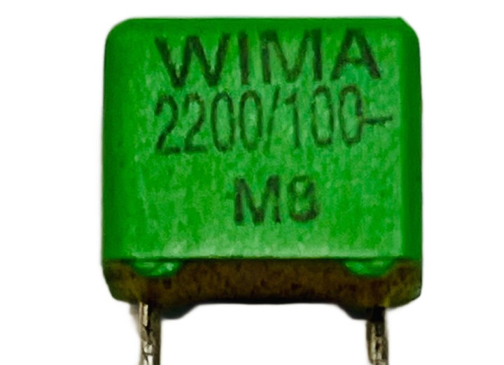 Pack of 10   FKP2D012201D00HSSD   Film Capacitors 100V 2200pF 2.5%, Cut Tape