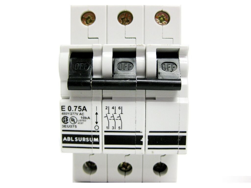 3EU075  Motor Controller 480Y / 277V AC 0.75A 3-Pole