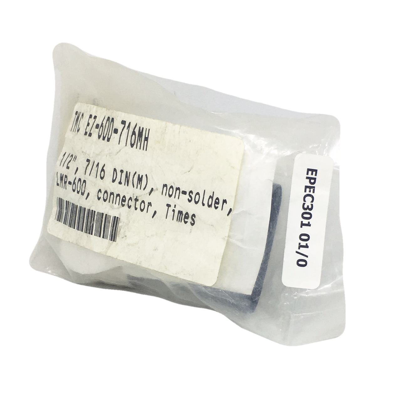 EZ-600-716MH  Times Micro  Drawing# 3190-503  Type-716 DIN male (plug) – Non-Solder Pin for LMR-600 Cable 
