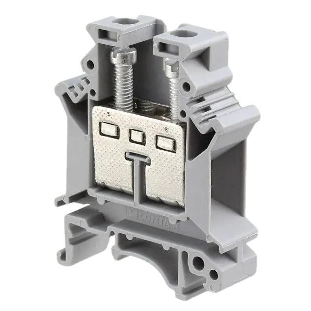 UK16N  Terminal Block Connector 2 Position Feed Through Gray 4-22 AWG :Rohs  3006043

