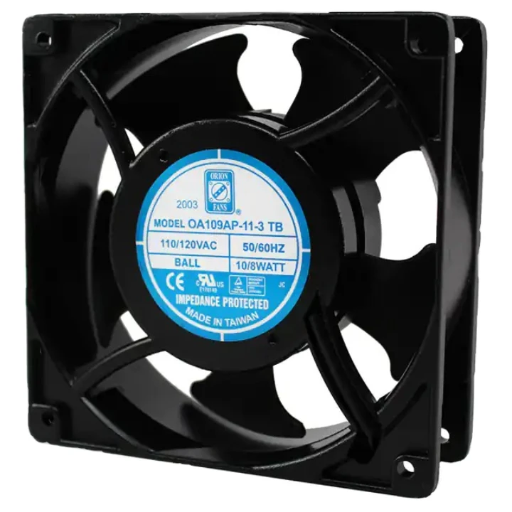 OA109AP-11-3TB  AC Fan Axial Ball Bearing 115V 80V to 130V 52CFM 25dB 120 X 120 X 38.5mm Low Speed