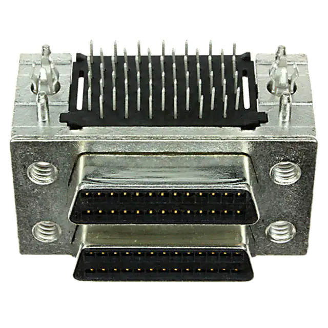 786200-1   Connector 26/26 Position Stacked, 2 Receptacles Panel Mount, Through Hole, Right Angle Solder
