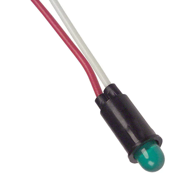 5102H5-5V  LED Panel Indicator Green 5V 15mA Wire Leads - 6" (152.40mm)
