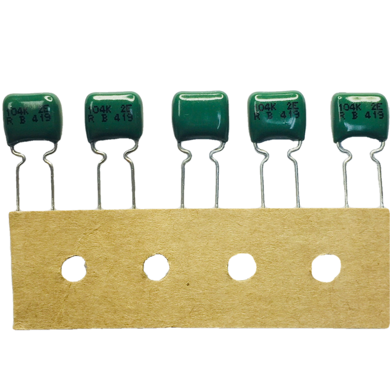 Pack of 5   250MMB104K CAPACITOR METALLIZED FILM POLYESTER 250 V, 0.1 uF THROUGH HOLE MOUNT 10.0 % Tolerance