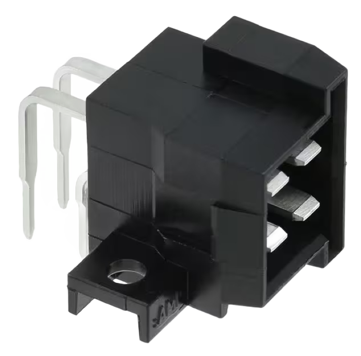 Pack of 2  828801-1  Connector Header Through Hole, Right Angle 4 position 0.197" (5.00mm)