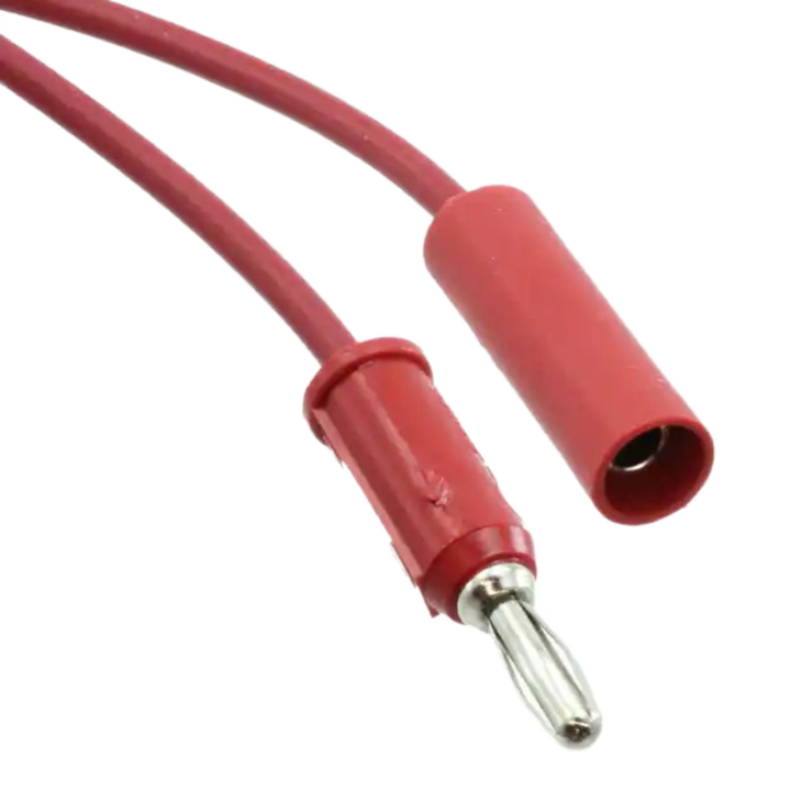 4702-24-2   Banana Plug 24.0" (609.60mm), Single To Banana Socket (Jack), Single, Sheathed Patch Cord 5000VDC (5kV)