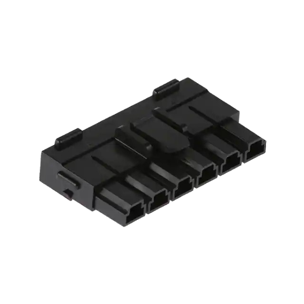Pack of 3  0428160612  Connector Housing F 6 POS 10mm Crimp ST Cable Mount Black, Bulk