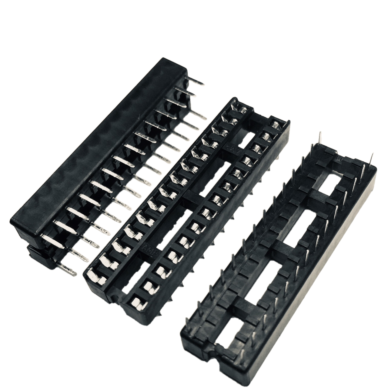 2-382571-5 28 Position 2.54mm Tin Through Hole Dip Pin Socket  Connector   2-382571-5
