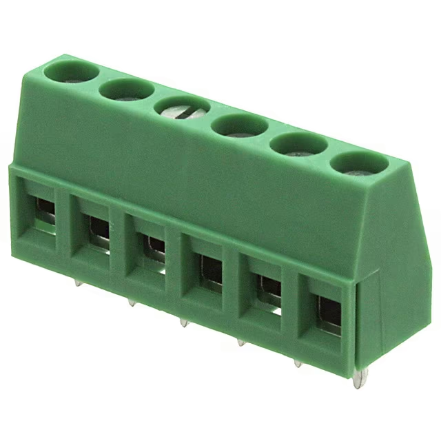 Pack of 3  1715190   6 Position Connector Wire to Board Terminal Block Horizontal with Board 0.197" (5.00mm) Through Hole, Bulk, RoHS
