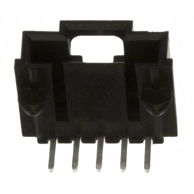 0705550004  Connector Header Through Hole, Right Angle 5 position 0.100" (2.54mm) 70555-0004 :RoHS