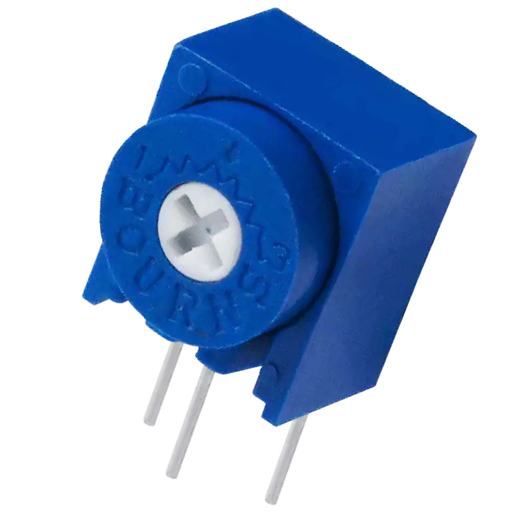 3339W-1-500 Resistor Cermet Trimmer 50 Ohm 10% 0.5W(1/2W) 4(Elec)Turn (8.13 X 8 X 9.53mm) Pin Thru-Hole