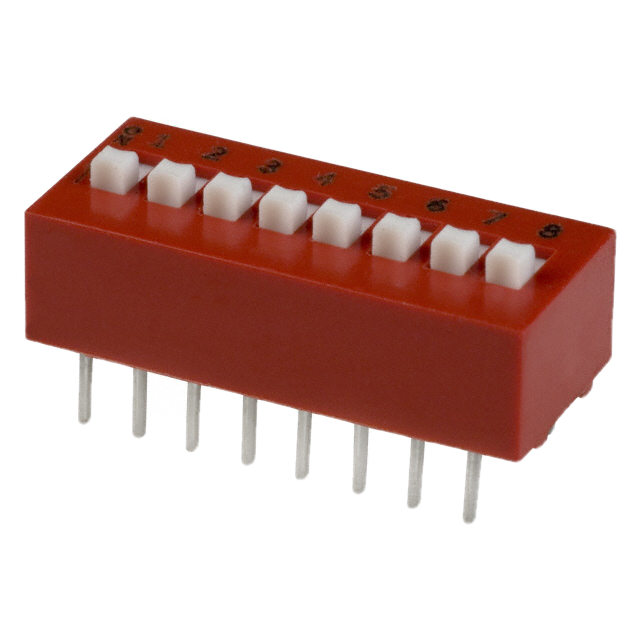 Pack of 2  78B08ST  Dip Switch SPST 8 Position Through Hole Slide (Standard) Actuator 150mA 30VDC :RoHS