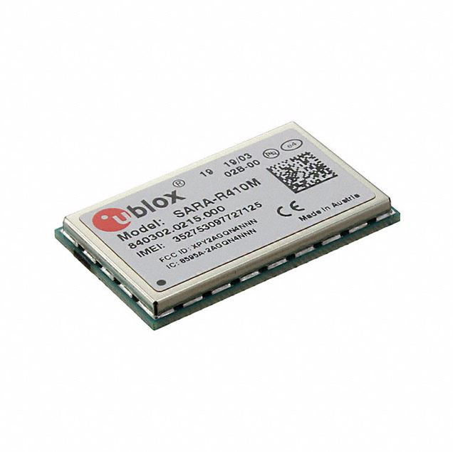 SARA-R410M-02B Transceiver Cellular 4G LTE CAT M1/NB-IoT Module Antenna Not Included, Castellation Surface Mount : RoHS