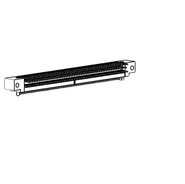 M55302/63-B40F  Rectangular MIL Spec Connectors 40 Position 2 Row Through Hole Straight Pin