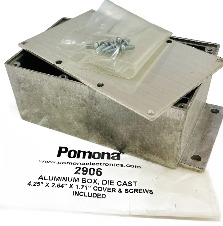 2906 Box Metal, Aluminum Unpainted Cover Included 4.250" L x 2.640" W (107.95mm x 67.06mm) X 1.710" (43.43mm)