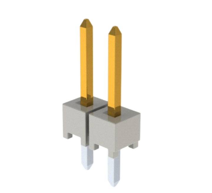 Pack of 7 HTSW-102-07-F-S  Connector Header Through Hole 2 position 0.100" (2.54mm)