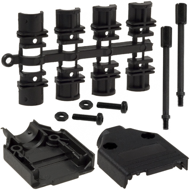 970-009-010R011  Connector 9 Position Two Piece Backshell Connector Black 180° Unshielded :RoHS