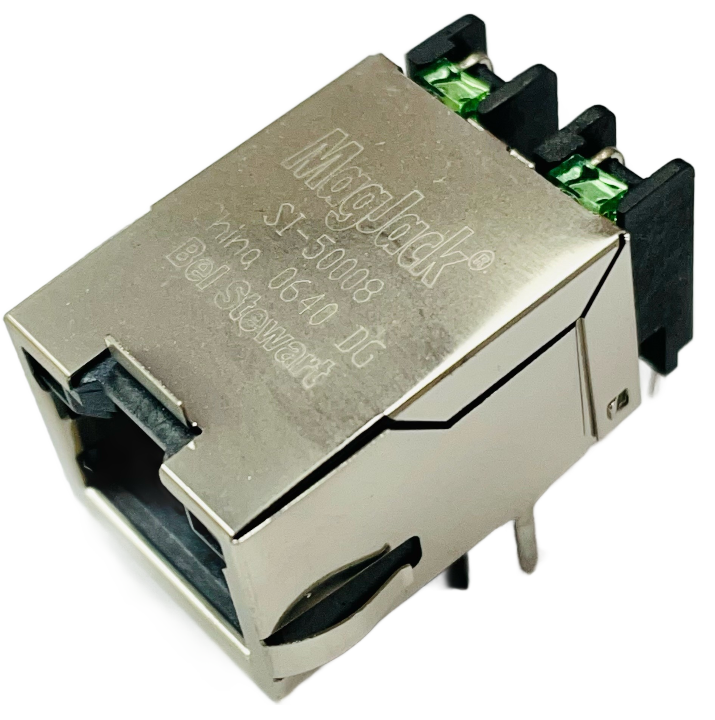 SI-50008  Conn Telephone/Telecom RCP 8 POS 2.54mm Solder RA Thru-Hole 12 Terminal 1 Port