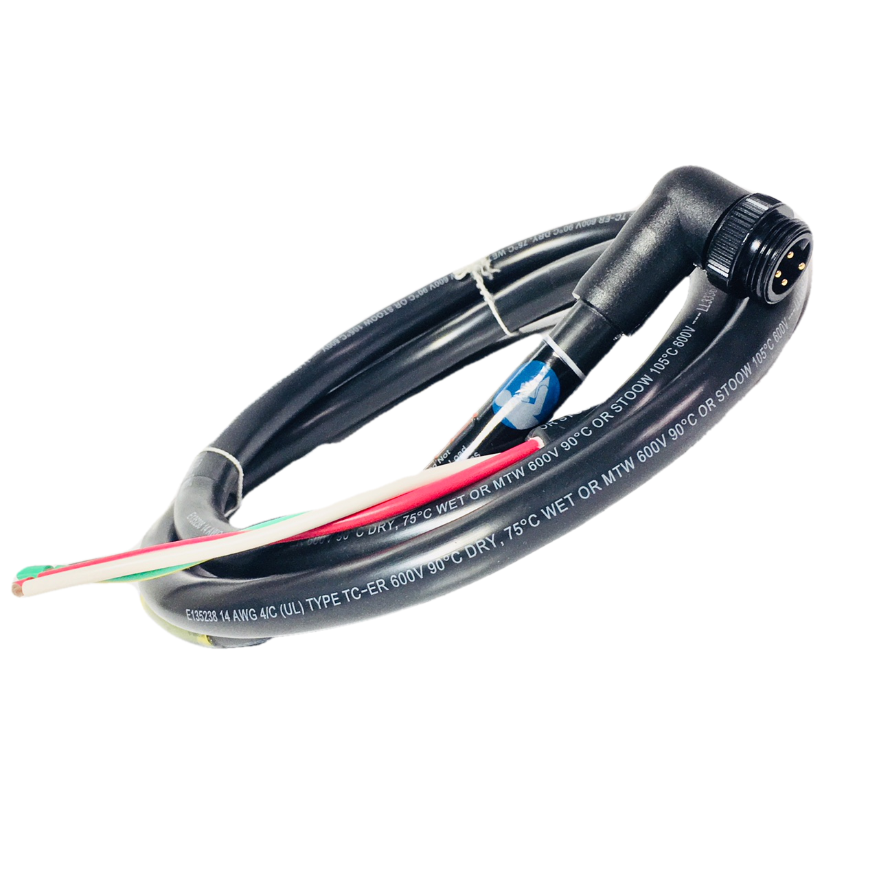 280-PWRM24H-M2   Power Media - Drop Cable, Right-Angle Male Cordset, 2 m (6.5 ft)