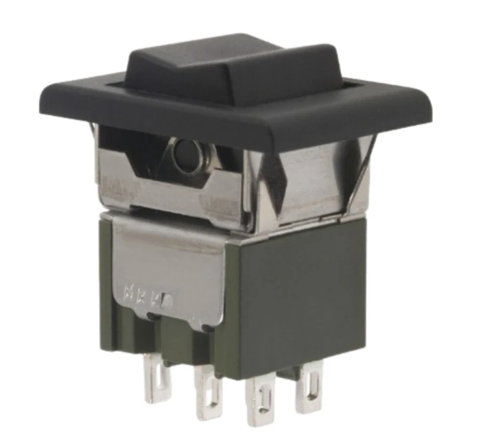 M2022TJW01-FA-1A  Rocker Switch DPDT 6A (AC), 4A (DC) 125 V Panel Mount, Snap-In