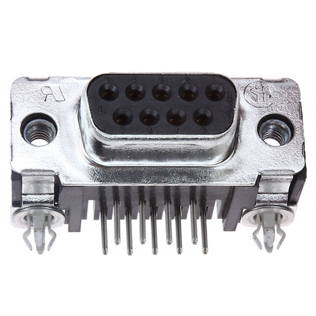 Pack of 4  5747844-4  Connector Receptacle, D-Sub 9 Position R/A SLDR :RoHS