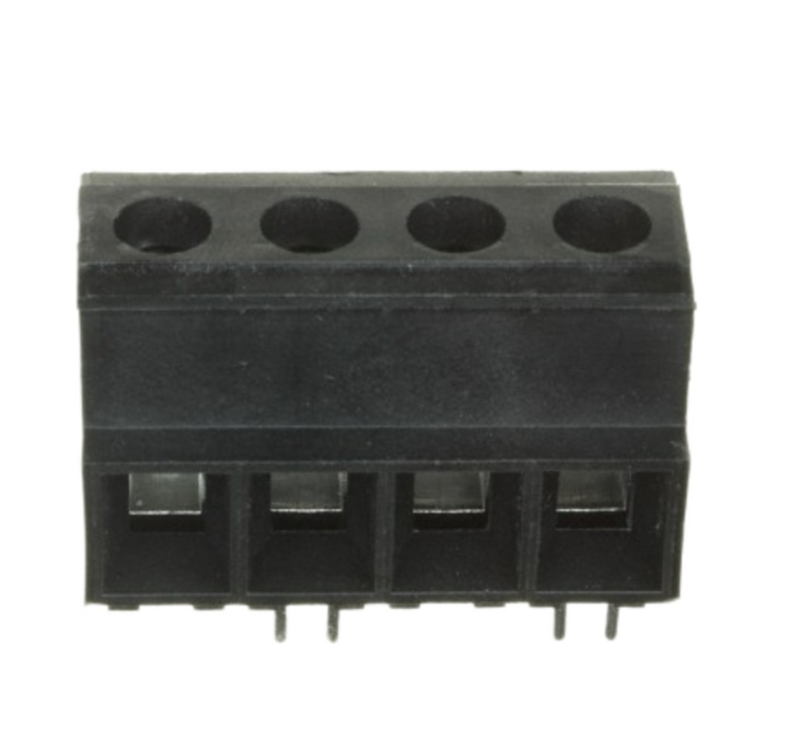 0399100104  Terminal Block 4 Position Wire to Board  Horizontal with Board 0.400" (10.16mm) Through Hole