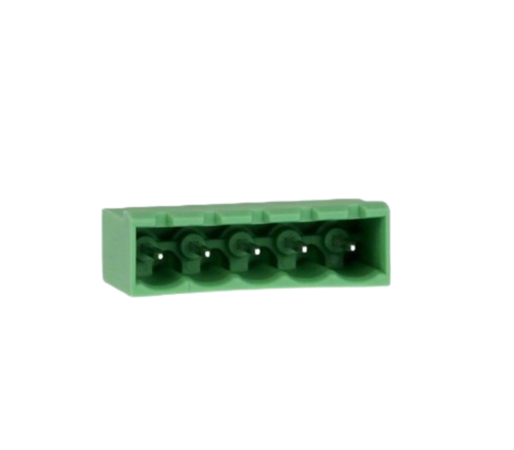 Pack of 5  1755765   Terminal Block Header 5 Position, Male Pins, Shrouded (4 Side) 0.200" (5.08mm) Vertical Through Hole