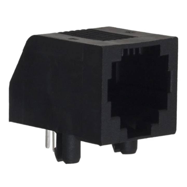 Pack of 2 555165-2 Conn RJ-14 F 6 POS 2.54mm Solder RA Thru-Hole 6 Terminal 1 Port Cat 3, RoHS