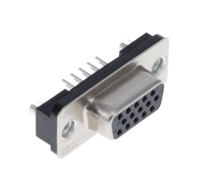 Pack of 2 2317171-1  Connector 15 Position D-Sub, High Density Receptacle, Female Sockets Connector