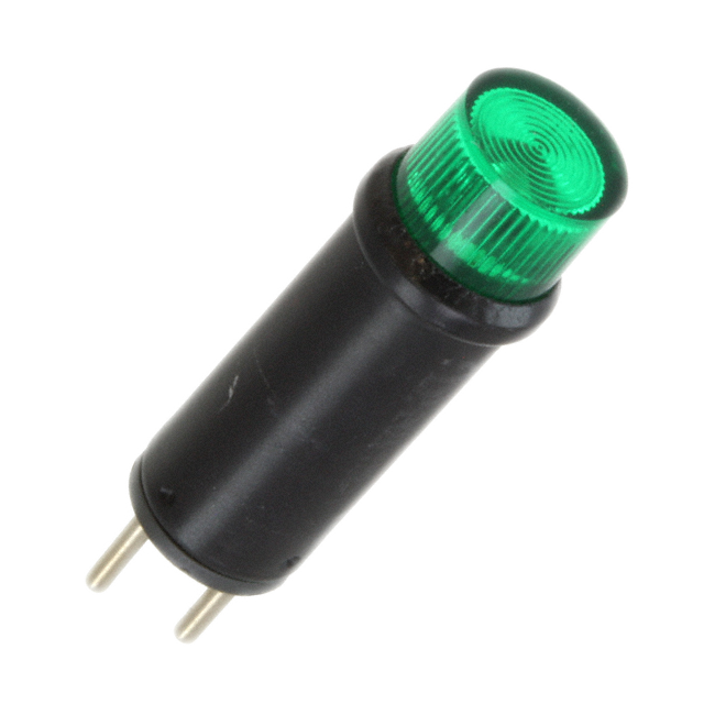 5 Pack, 50748573332500 Panel Mount Indicator Lamps GREEN DIFFUSED 5.0V CYLINDRICAL CAP, LEADED