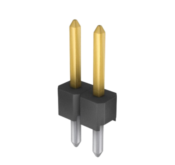 Pack of 3 961102-6404-AR  Connector Header Through Hole 2 position 0.100" (2.54mm)