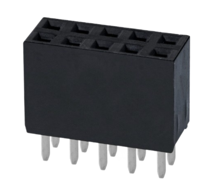 Pack of 4 PPTC052LFBN-RC  Connector 10 Position Header 0.100" (2.54mm) Through Hole Tin