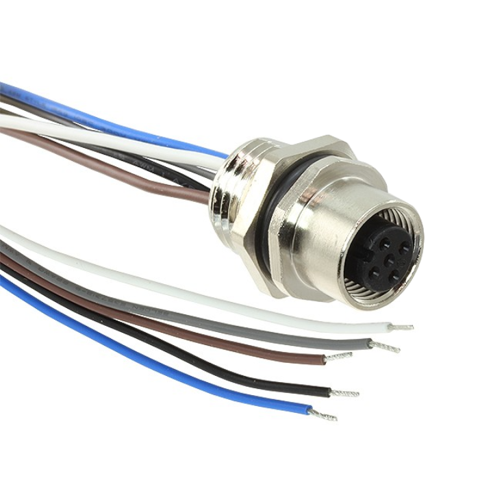 1200845113 Cable ASSY PVC 0.3m 22AWG 5POS M12 Circular F