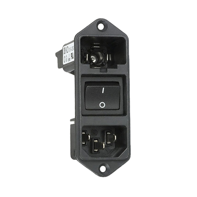 KD14.4101.151  Power Entry Connector Receptacle, Male Blades - Module IEC 320-C14 Panel Mount, Flange
