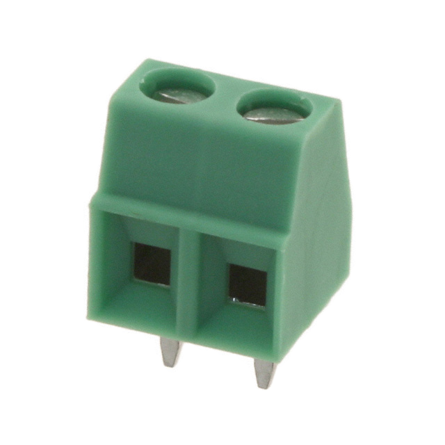 1727010  Terminal Block 2 Position Wire to Board Horizontal with Board 0.150" (3.81mm) Through Hole  MKDS 1/2-3,81