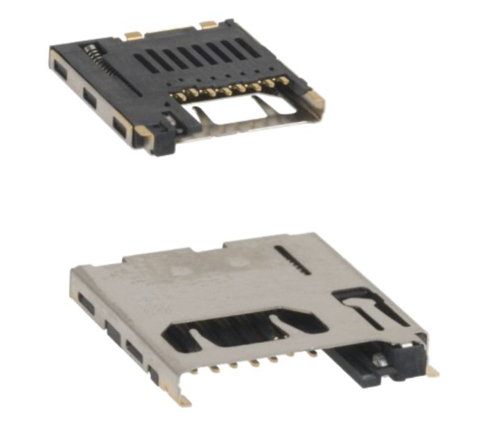 Pack of 3 2908-05WB-MG  Connector 8 Position Card Secure Digital - microSD™ Surface Mount, Right Angle Gold
