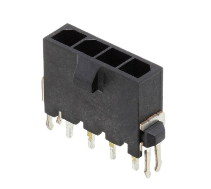 Pack of 2 2-1445085-4  Connector Header Through Hole 4 position 0.118" (3.00mm)