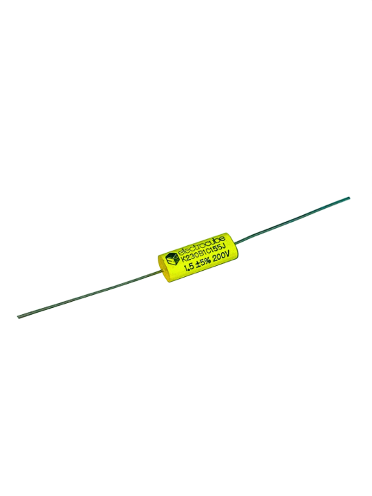 230B1C155J Capacitor Metallized Polyester, Flame Retardant Wrap and fill, 230B Series, 1.5MFD 22AWG 200V , Bulk