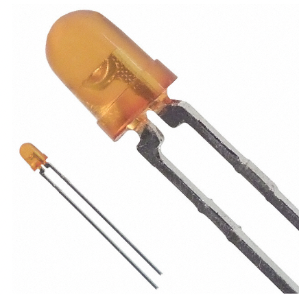 Pack of 5 HLMP-1621 Yellow 585nm LED Indication - Discrete 12V Radial