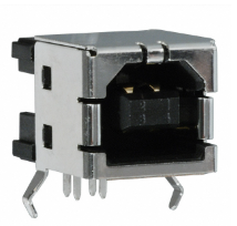292304-1 Connector Receptacle USB2.0 TYPEB 4 Position Through Hole, Right Angle