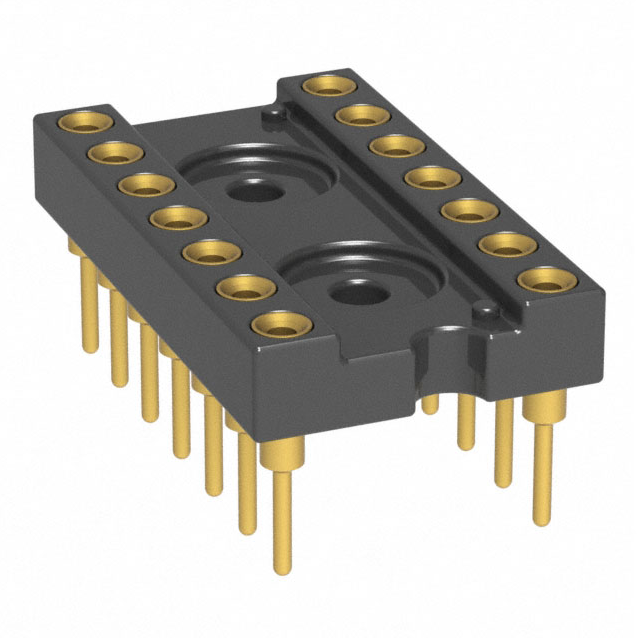 210-13-314-41-001000 Connector 14 (2 x 7) Pos DIP, 0.3" (7.62mm) Row Spacing Socket Gold Through Hole : RoHS