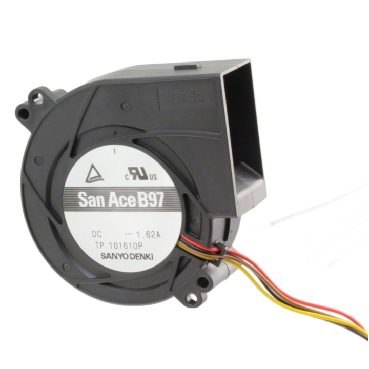 9BMB24P2K01 DC Blower Centrifugal Ball Bearing 24V 21.6V to 26.4V 56.9CFM 66dB 33 X 97.1 X 96.5mm, RoHS