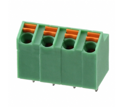 Pack of 4 1752230  Connector 4 Position Wire to Board Terminal Block 25° (155°) Angle with Board 0.197" (5.00mm) Through Hole