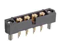 M80-MV312M3-04 Connector Header Through Hole 4 (Coax) position 0.157" (4.00mm) :RoHS, Tube