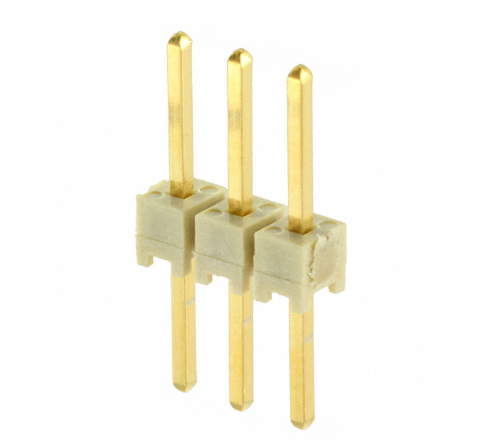 Pack of 4 HTSW-103-08-G-S Connector Header Through Hole 3 position 0.100" (2.54mm)