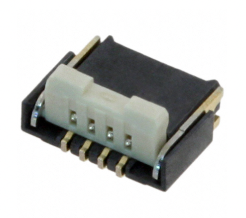 Pack of 4 AYF530435 Connector 4 Position FFC, FPC Connector Contacts, Top and Bottom 0.020" (0.50mm) Surface Mount, Right Angle