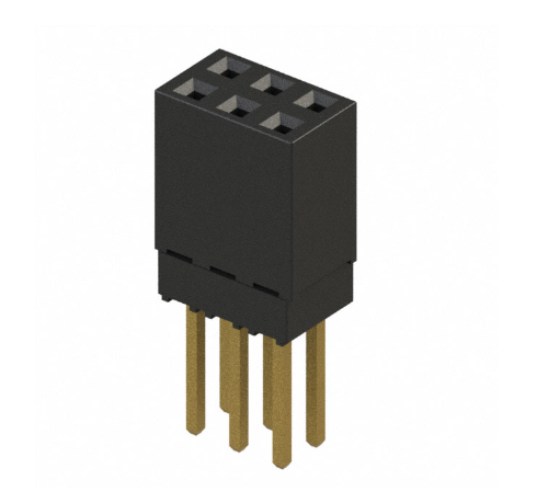 Pack of 4 ESQ-103-13-G-D Connector 6 Position Elevated Socket Connector 0.100" (2.54mm) Through Hole Gold
