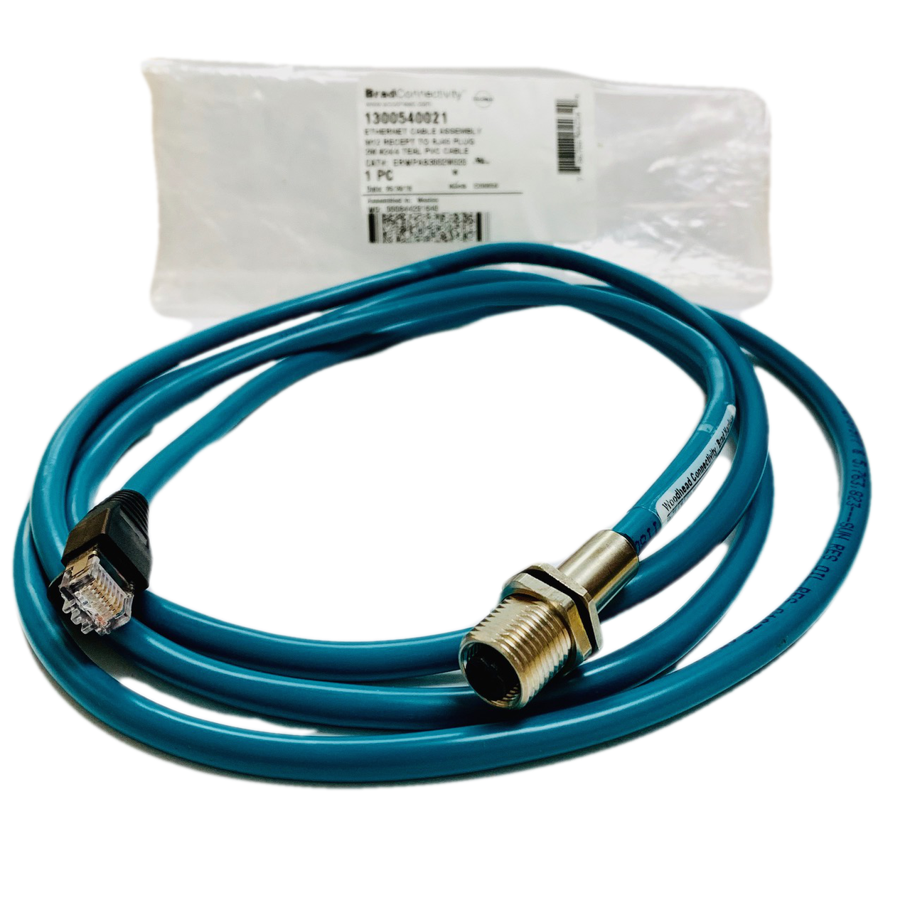 ERWPAB3002M020 1300540021 Ultra-Lock D-Coded to RJ-45 Adapter, Straight, 4 PoleFemale to RJ45 Male, 6.56'