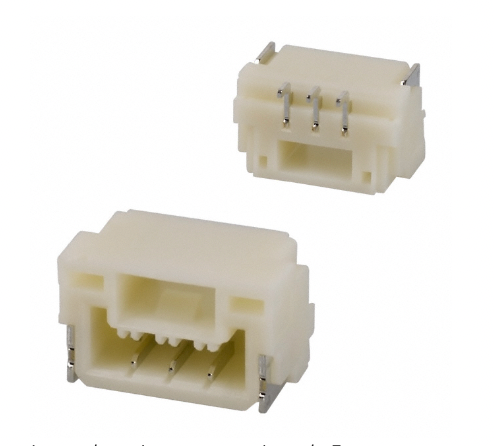 Pack of 6 SM03B-GHS-TB(LF)(SN) Connector Header Surface Mount, Right Angle 3 position 0.049" (1.25mm)